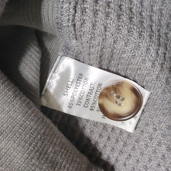 Shop Talulah Oversized Button Down Thermal Stone Washed Gray Shacket - Picture 11 of 11